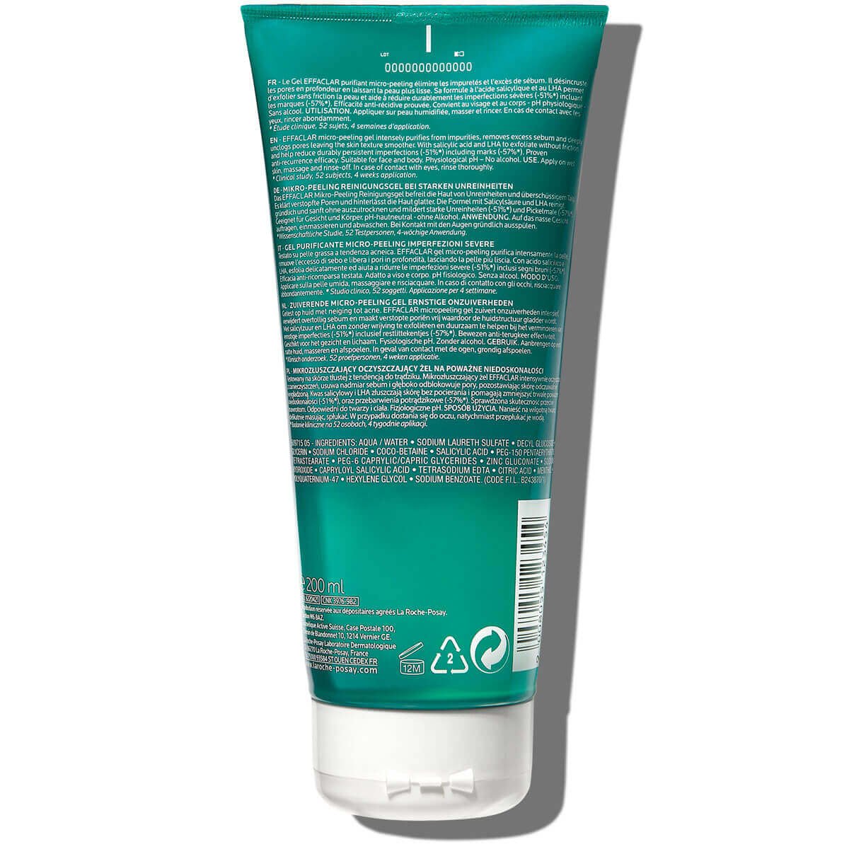 Effaclar Micro-Peeling Purifying Gel 200ml Back Cover